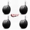 Service Caster 4'' Extra Large Heavy Duty Twin Wheel Caster 7/16 Grip Ring Stem , 4PK SCC-UHGR02S100-NYS-716176-4 - alternate 3